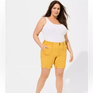 Torrid Utility shorts yellow Torrid size 2 or 2X